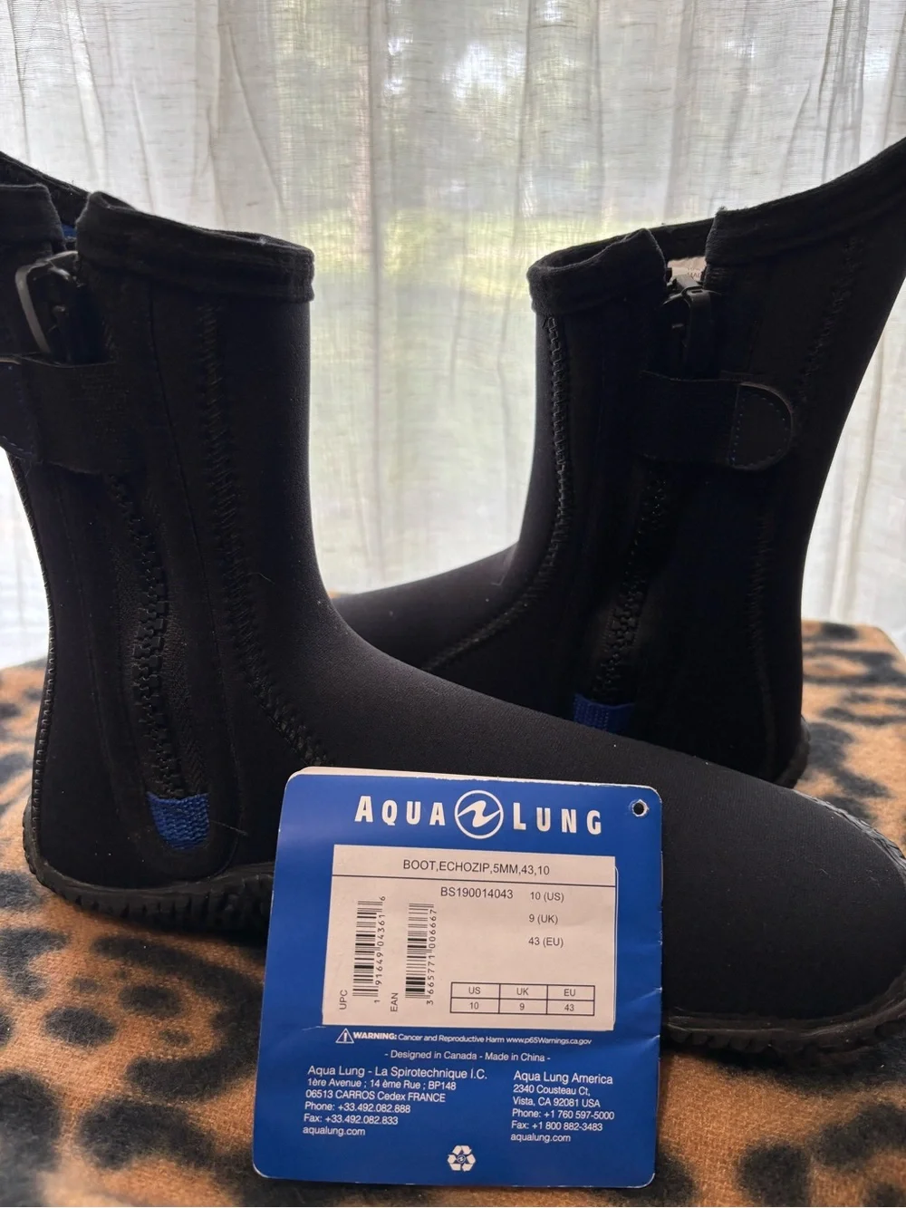 Aqua Lung 5MM Black Neoprene Dive Boots